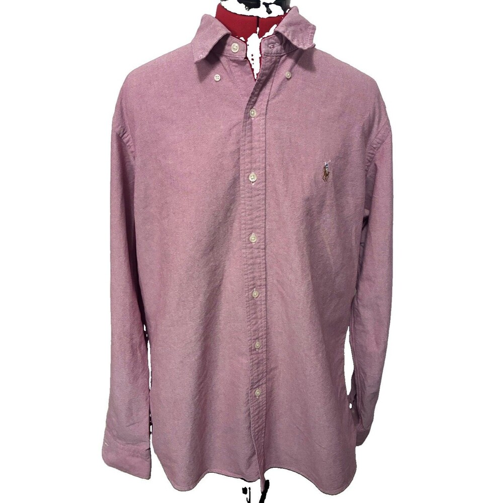 Ralph Lauren Men’s Red Long Sleeve Polo Shirt Size Large
